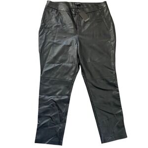 NWT‎ Eloquii Vegan Leather Pants Sz 16 Black Baddie Plus Size